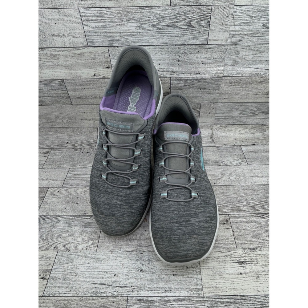 Skechers Slip-ins Summits Diamond Dream Grey Purple 149937 Women‎ Size 9.5 Shoes